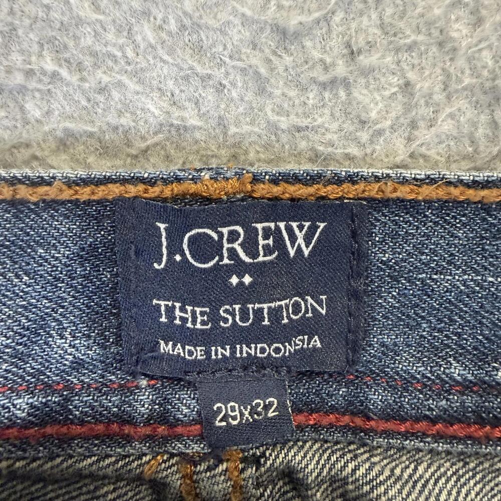 J. Crew The Sutton Men's Size 29x32 Medium Wash Blue Cotton Ankle Jeans - Picture 9 of 9